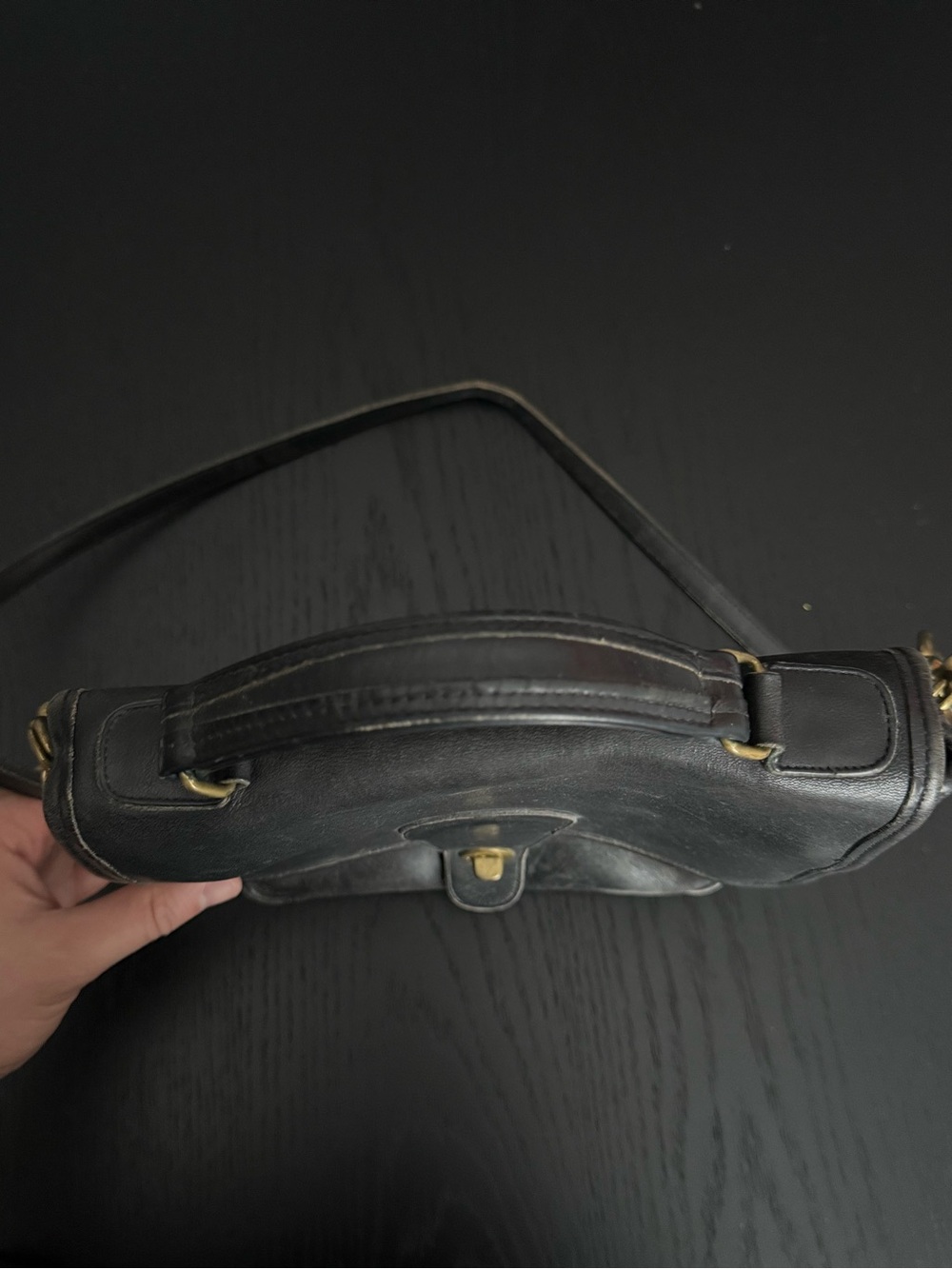 Vintage Coach Black Station Bag - Picture 9 of 11